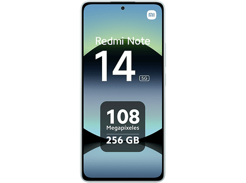 Móvil - Xiaomi Redmi Note 14 5G, Verde coral, 256 GB, 8 GB RAM, 6.67