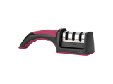 Afilador - Jata HACC4541, Mango Antideslizante, Apto para Cuchillos de Todos los Tamaños, Negro/Rojo