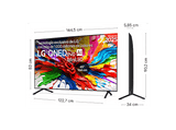 TV QNED MiniLED 65 - LG 65QNED92A6A, UHD 4K, Procesador Inteligente α8 AI Processor 4K Gen2, Smart TV, DVB-T2 (H.265), Negro