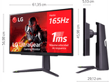 Monitor gaming - LG 27GR75Q, 27, QHD, 1 ms, 50 - 60 Hz, HDMI x2, DisplayPort 1.4, Negro