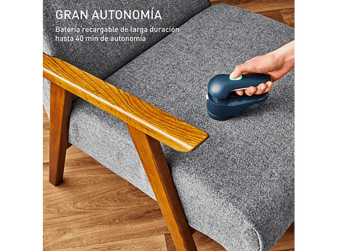 Quitapelusas - Rowenta recargable USB JA7002D1, 3 w, Malla de acero inoxidable, Carga universal, 40 min, Negro