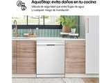 Lavavajillas - LG DF587HHS, 14 servicios, 10 programas, 60 cm, QuadWash™, Tercera Bandeja, ThinQ™, Blanco