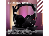 Auriculares gaming - Logitech G ASTRO A50 Gen 5 + Estación base PlaySync Audio, Inalámbrico, Micrófono 48kHz, PC-PS-Nintendo-Xbox, Lightspeed, Negro