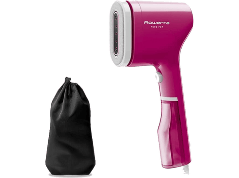 Plancha de vapor vertical - Rowenta Pure Pop DR2023, 1300W, Salida vapor 20 g/min, 70ml, Calentamiento 15s, Elimina Pelusas, Arrugas y Purifica, Rosa