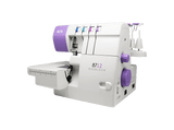 Remalladora - Alfa 8712 2/3/4hilos, Velocidad máxima: 1300 rpm, Motor Servo 100 W, Asa para transporte, Blanco y morado
