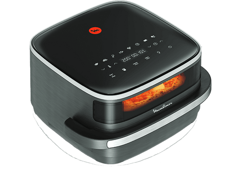 Freidora de aire - Moulinex Easy Fry XL Surface AL402HF0, 2200 W, 4 L, 200º, 9 programas automáticos, Compacta, Extra Crisp, Ventana, Negro