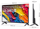 TV QNED 43 - LG 43QNED82A6B, UHD 4K, Procesador Inteligente α7 AI Processor 4K Gen8, Smart TV, DVB-T2 (H.265), Ashed Blue