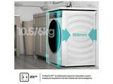 Lavadora secadora - Hisense WD5I1045BWQ, 10.5/6 Kg, iFit, WiFi, Programa especial mascotas, Blanco