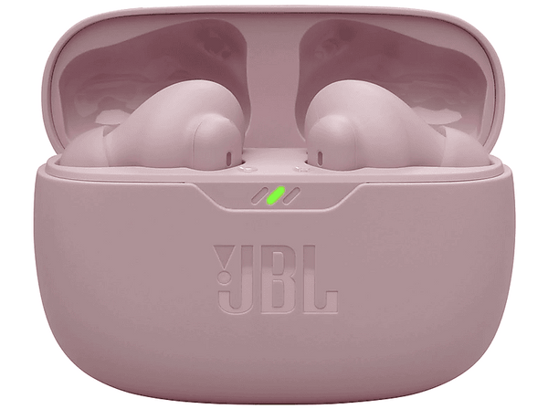 Auriculares True Wireless - JBL Wave Beam 2, 40 h Autonomía, IP54, Cancelación de ruido, Ergonómico, Rosa