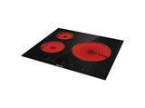 Placa vitrocerámica - Hisense E6332BSCE, 3 zona(s), 30 cm Zona Grande, 59 cm Ancho, Temporizador, Control Táctil, Negro