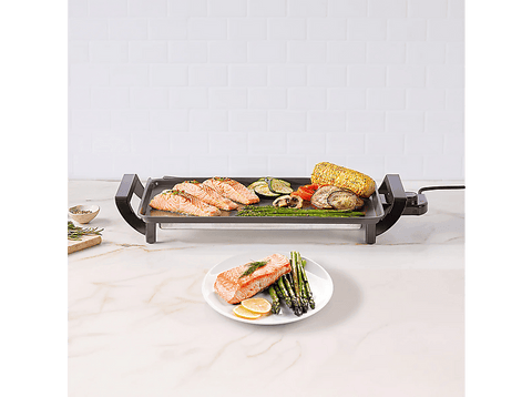 Plancha de asar - Ufesa Indiana 2500, 2500 W, Aluminio Fundido, 46 x 26 cm, Revestimiento Antiadherente Doble Capa, Negro
