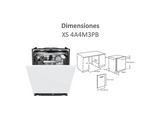 Lavavajillas integrable - Haier I-Pro Shine Series 6 XS 4A4M3PB, 14 servicios, 10 programas, 60 cm, Wi-Fi + Bluetooth, Sin panelar