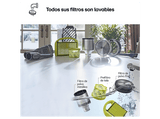 Aspirador escoba - LG A9T-PRIME1C, 260W de succión, sistema de autovaciado y sistema de compresión de polvo, 4 h, Beige