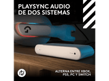 Auriculares gaming - Logitech G A20 X Lightspeed, Bluetooth, PS5-XBOX-Switch-PC, Playsync, Micrófono extraíble, Personalizable, Lightsync, Blanco