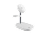 Adaptador - CellularLine, Mag Trio 3in1 Wireless Qi2.2, Estación de carga 25 W, Universal, Blanco