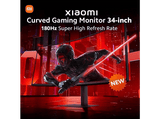 Monitor gaming - Xiaomi G34, 34, WQHD, 1 ms, 180 Hz, FreeSync, DisplayPort x2, HDMI x2, Negro