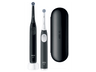 Cepillo eléctrico - Oral-B iO 2, Pack dúo, 2 recambios, 3 modos, Temporizador, Sensor de presión, Estuche de viaje, Negro y Verde Bosque