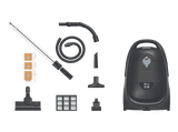 Aspirador con bolsa - Nilfisk Perform Allergy Plus, 750 W, 3.7 l, Filtración HEPA 14, Con luz LED, Negro