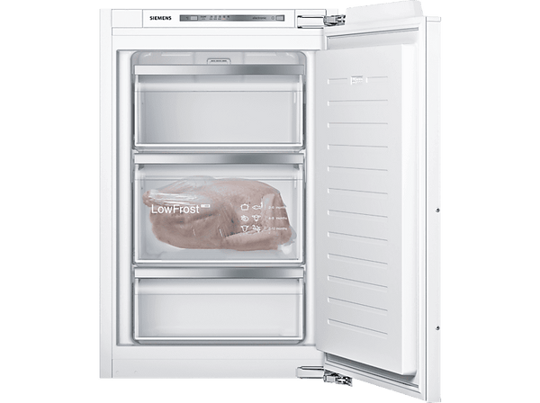 Congelador vertical - Siemens GI21VAFE0, 96 l, 87.4 cm, Cajón BigBox, Súper-congelación, Blanco
