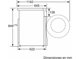 Lavadora secadora - Siemens WD4HU542ES, 10Kg + 6Kg, 1400 r.p.m, Home Connect, VarioSpeed, Blanco