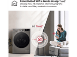 Lavadora secadora - LG F4DR7011AGS, 11kg / 6kg, 1400 rpm, 14 programas, AI Direct Drive ™, Steam™, Inox antihuellas