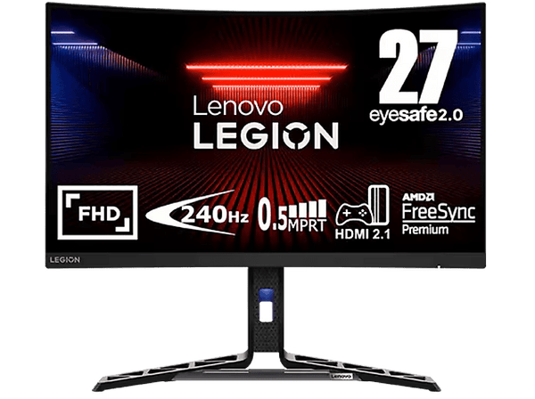 Monitor gaming - Lenovo Legion R27fc-30, 27", Full-HD, 0.5 ms, 240 Hz, 2 x HDMI® 2.1 TMDS;  1 x DP 1.4, Altavoces incluidos, Negro