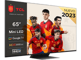 TV Mini LED 65 - TCL 65C845, QLED 4K, Quad Core, Smart TV, DVB-T2, Google TV, Game Master, Negro