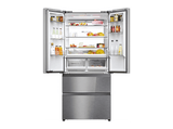 Frigorífico americano - Haier FD 83 HFR7819ENGC Cristal, No Frost, 190 cm, 504 l, My Zone Plus, Daylight, Glass Inox Look