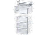 Frigorífico combi - Balay 3KFD855NI, Total No Frost, 203 cm, 363 l, Cristal Negro