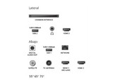 TV QD-Mini LED 75 - Philips 75MLED820/12, UHD 4K, P5 Perfect Picture Engine, Smart TV, Dolby Vision y Dolby Atmos Titan OS, DVB-T2, Negro