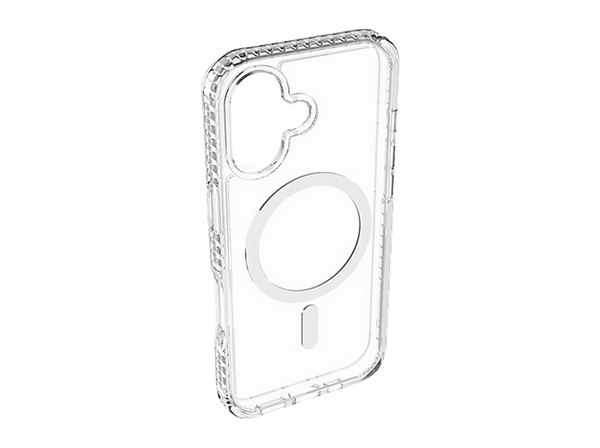 Funda móvil - CellularLine ULTRA STRONG MAG, Para iPhone 17, Compatibilidad MagSafe, Antibacteriano, Ultrarresistente, Transparente