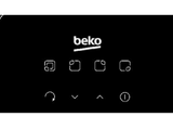 Placa vitrocerámica - Beko HIC 64402E, 4 zonas, Zona grande 21 cm, Control táctil, Doble zona, 58 cm, Negro