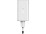 Cargador de pared - Baseus GaN6 Pro, Universal, 65W, 2x USB-A, 2x USB-C, Blanco