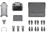 Drone - DJI Air 3 Fly More Combo + Mando DJI RC 2, 48 megapixel, Autonomía 46 min, Vídeos HDR, Accesorios, Gris