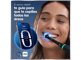Cepillo eléctrico - Oral-B iO 6S, 5 modos, Seguimiento con app, Pantalla interactiva, Sensor de presión, 4 cabezales, Negro mate, Edición Navidad