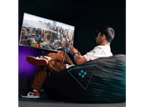 Puff gaming - Woxter Stinger, Tela hidrófuga, Doble costura seguridad, Cremallera seguridad, Múltiples compartimentos, Black & Blue