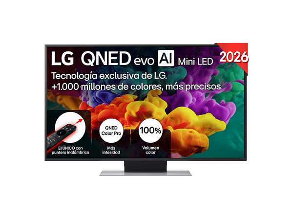 TV QNED Mini LED 43" - LG 43QNED86B6B, UHD 4K, Procesador Inteligente α7 AI Processor 4K Gen9, Smart TV, DVB-T2 (H.265), Negro