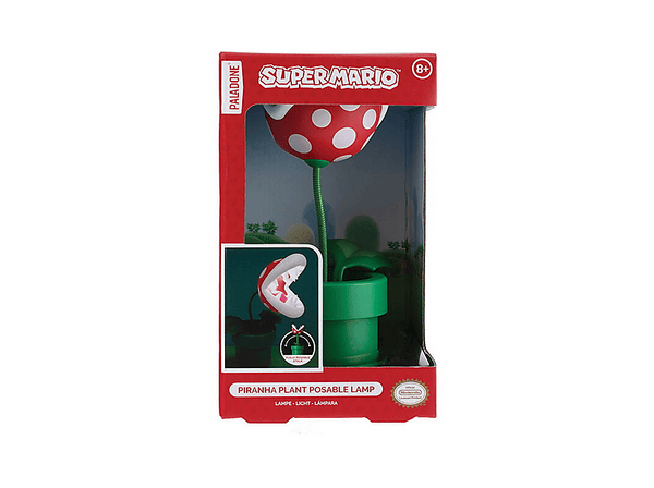 Lámpara - Funko Super Mario - Planta piraña, Pilas, Licencia oficial Nintendo