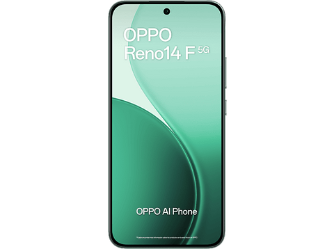 Móvil - OPPO Reno14F, Luminous Green, 256GB, 8GB RAM, 6.57
