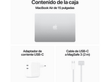 Apple MacBook Air (2024)  MRYQ3Y/A, 15.3 Retina, Chip M3 Apple, CPU de 8 núcleos, GPU de 10 núcleos, 8GB RAM, 512GB de SSD, USB-C 70W, Plata