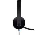 Auriculares - Logitech Headset H540, Diadema, Con cable, USB, Ecualizador incorporado, Micrófono con supresión de ruido, Botones multimedia, Negro