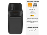 Destructora de papel - Fellowes  LX220, Minicorte 4X12 MM, Negro