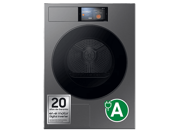 Secadora bomba de calor -Samsung DV90F09F4SU3, 9 kg, 19 programas, OptimalDry A, Grafito