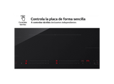 Placa inducción - LG CI5Z3025BN, 4 zonas, 2 Zonas Flex, 80 cm, ThinQ™, Función Stop & Go, Cristal negro