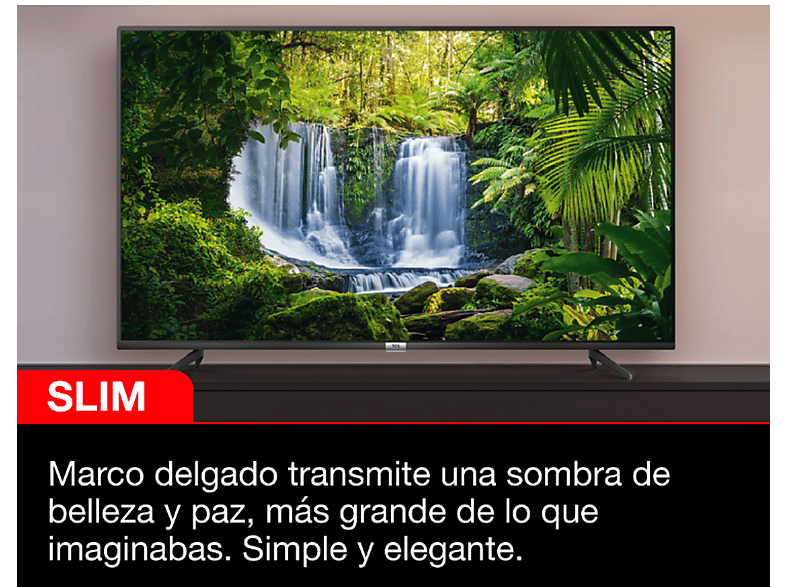 TV LED 43 - TCL 43P618, 4K HDR, UHD Android TV 9.0, Micro Dimming Pro, HDR, Dolby Audio, HDR 10, Negro