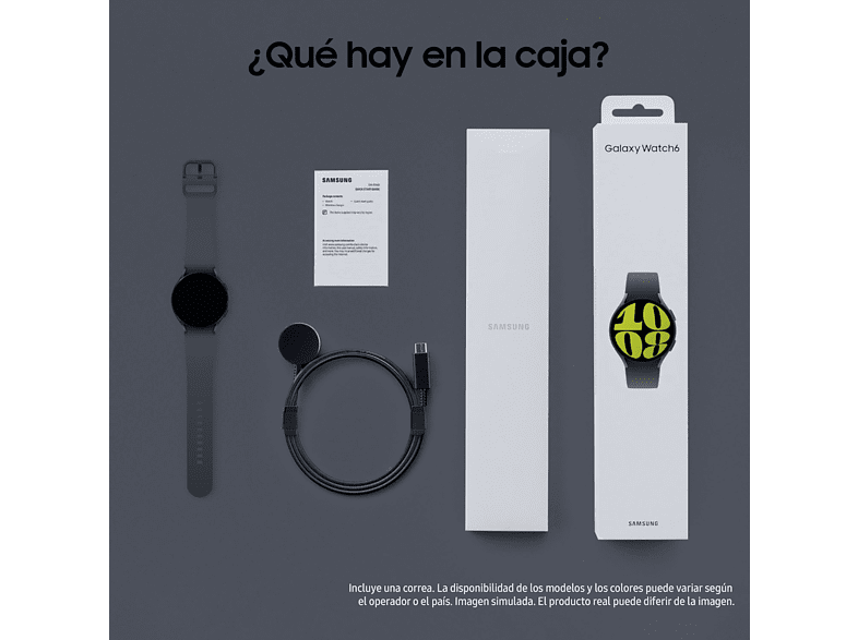 Smartwatch - Samsung Galaxy Watch6 LTE 44mm, 1.47, Exynos W930, 16GB, 2GB RAM, 425mAh, Grafito