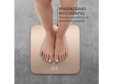 Báscula de baño - Rowenta Classic BS1900, 180 kg, Pantalla invisible con iluminación LED, Diseño plano, Apagado automático, Cristal templado, Oro