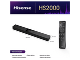 Barra de sonido - Hisense HS2000, Bluetooth, 240 W, Audio 2.1, Subwoofer integrado, Dolby Audio, Negro