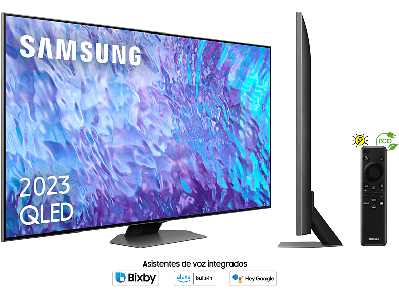 TV QLED 98 - Samsung TQ98Q80CATXXC, UHD 4K, Smart TV, Inteligencia Artificial, Quantum Dot, Gaming Hub, DVB-T2 (H.265), Carbon Silver