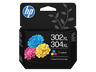 Cartucho de tinta - HP Original 302XL/304XL tricolor, Cian, Magenta, Amarillo, B7RT8AE
